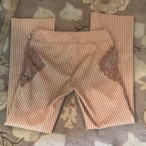 Anthropologie Tracy Reese brown stripped pants - Picture 4 of 8
